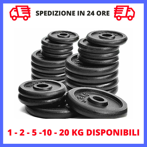 Dischi ghisa pesi palestra - in,