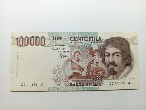 100 000 lire - caravaggio, tipo