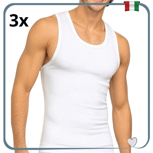 Canottiera uomo cotone puro - canottiera,