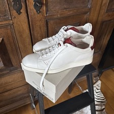 NUOVO/CONFEZIONE ORIGINALE: sneaker SANTONI, numero 42/8.0, bianco, piccolo difetto