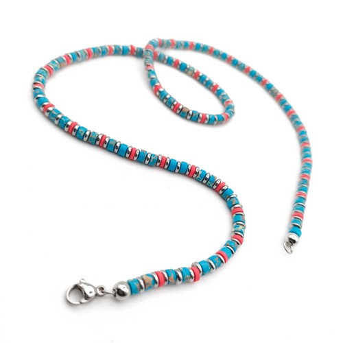 Collana uomo acciaio con - in,