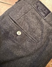 Jacob Cohen Pantalone in lana  W 34 grigio scuro con pinces. Leggere le misure!