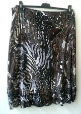 GONNA FANTASIA MARRONE-NERA-GRIGIA-PANNA 3 VOLANT _ TAGLIA 50