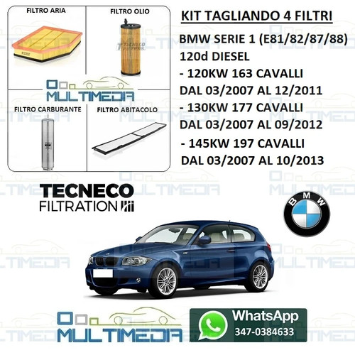 Tagliando filtri tecneco bmw - tecneco,