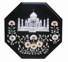 12 " Table Top Pietra Dura Artigianato Inserto Lavoro Arte Casa Giardino Decor