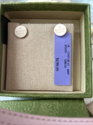 Orecchini argento logo gucci - orecchini,