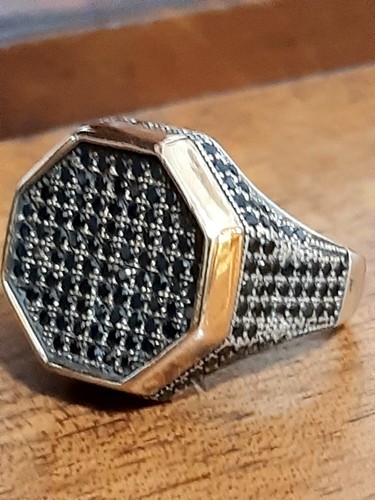 Anello uomo onice argento 925 - anello,