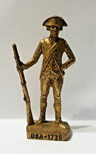 Soldatini uovo Kinder Metallfiguren datati scame USA 1776 ottone