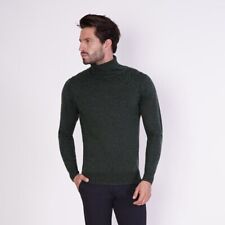 1stAmerican Maglia Dolcevita Cashmere Seta Uomo Collo Alto Pullover Manica Lunga