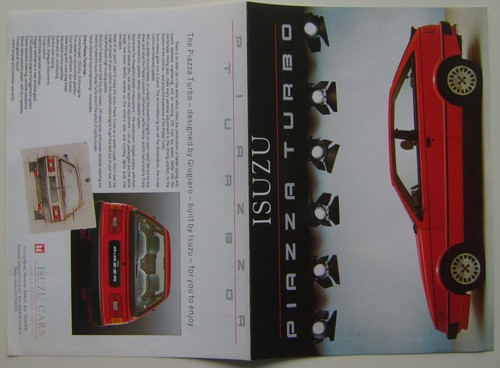 Isuzu piazza turbo - turbo, 1985-7