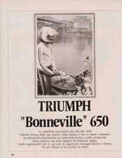 advertising Pubblicità TEST MOTO TRIUMPH BONNEVILLE 650 '72-MAXIMOTO MOTOINGLESI