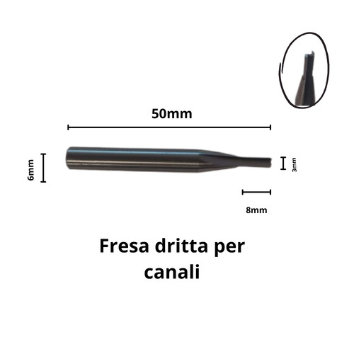 Fresa taglienti dritti - , per