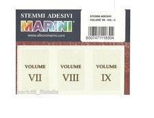 MARINI STEMMA ADESIVO ORO  NUMERI ROMANI VII -VIII-IX NUOVO MF2219