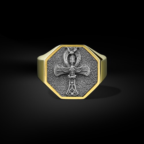 Anello uomo antico egizio - anello, da
