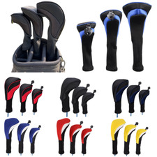 1/3/4pz Collo Lungo Retrò Golf Mazza Copricapo Driver Fairway Legno Ibrido + Etichette