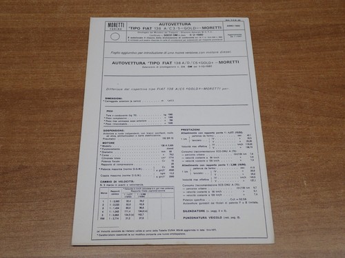 Moretti fiat 138 - fiat, gold