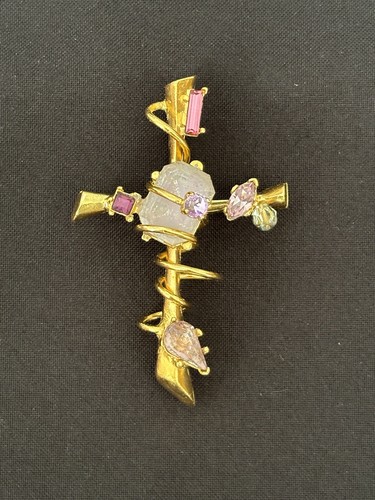 Broche pendentif christian - broche,