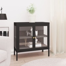 Mobile di Credenza da 70x35x70 cm in Acciaio e Vetro Colori Diversi vidaXL