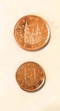 SPAGNA - LOTTO DI 2 MONETE  DA 1 e 5  CENTESIMI DI EURO DEL 1999
