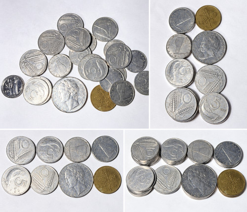 Monete lire italiane - monete,