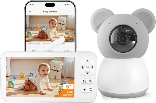 Baby monitor video con - video, 5"