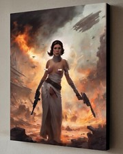 Quadro Boudoir Principessa Leia con COA - Tela incorniciata 40X30 cm