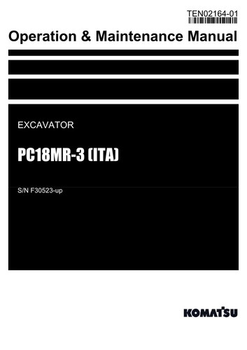 Komatsu pc18mr ita manuale - komatsu,