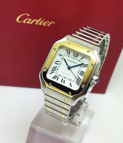 Cartier santos medium two tone - santos, two-tone