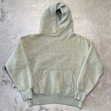 Felpa con cappuccio vera vintage anni 50 60 cotone spesso grigio erica