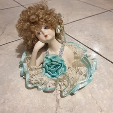 Bambola Di Ceramica Da Tavolo - Soprammobile Altezza Circa 16 Cm.