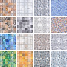 Piastrelle IN Vetro A Mosaico Stampa Leopardata E Retrò Stile