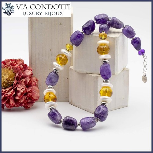 Collana ametista citrino - in,