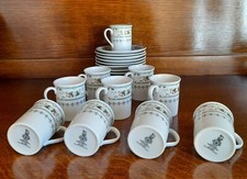 Royal Doulton Provencal servizio caffè tavola decorato set da 10 persone England