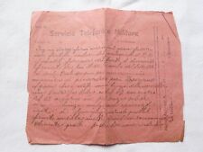 LETTERA SOLDATO GRANDE GUERRA