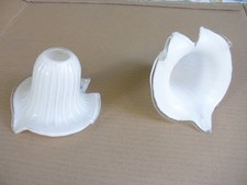 2 CAMPANE CAMPANA CALLE PARALUME BOCCIA 2 PEZZI  CALLA VETRO SATINATO