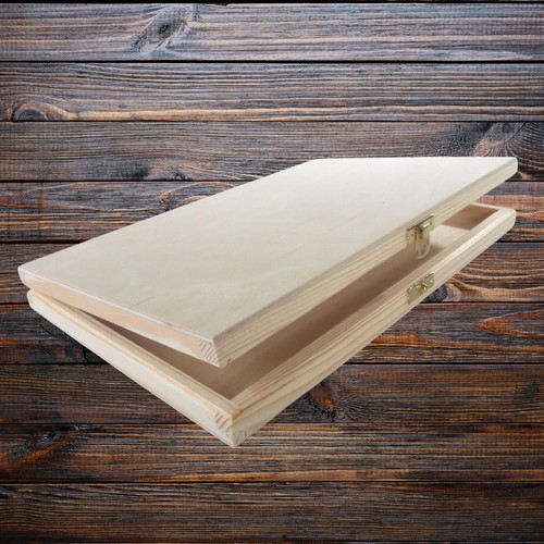 Shallow slim wooden - wooden, clasp