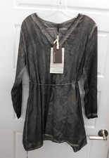 Camicia Maxi Camicia Manilla Grace Acciaio Grigio Camicione Manica Lunga 38 Nuova