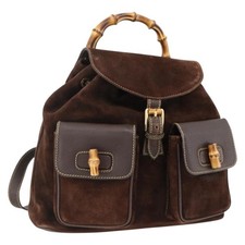 GUCCI Zaino Bambù Pelle