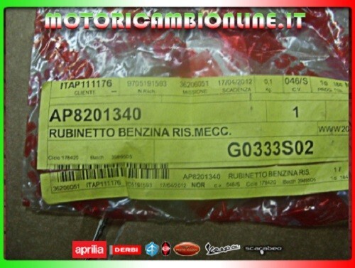 Rubinetto benzina cod - rubinetto,