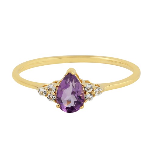 Anello topazio bianco - topazio,