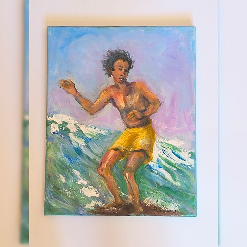 Dipinto olio tela hawaii - olio, su