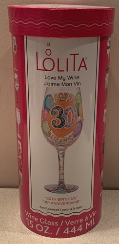 Bicchiere vino happy - vino, 30th