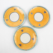 Lotto Di 3 Vietri Solimene Italiano Colomba Cas #690 Ceramica Saucer 7 "