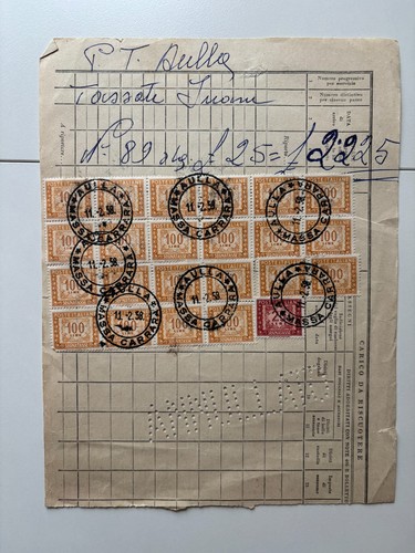 Segnatasse blocco 100 - 100, lire