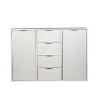 MADIA 2 ANTE E 4 CASSETTI BELLAHOME "KRISTY" BIANCO VENATO 116X35X80 CM