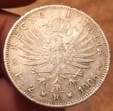 2 Lire 1906 Savoy Eagle