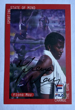 orig. Biglietto autografo atletica salto in lungo Fiona May (2068)