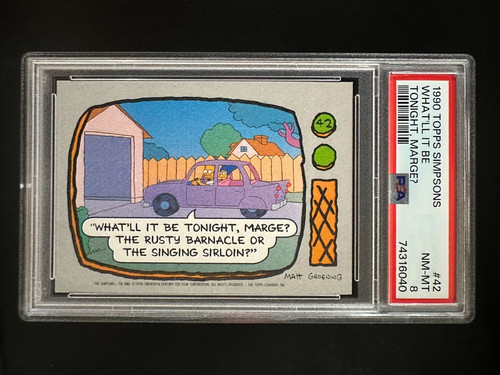 1990 topps simpsons cosa - topps, #42