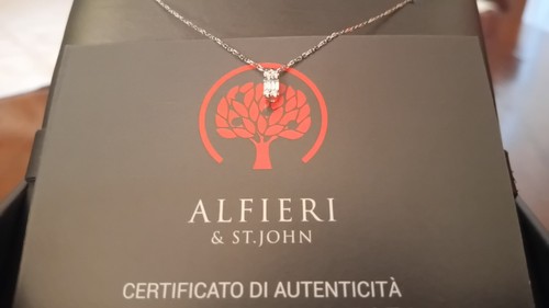 Collana oro bianco con - in,