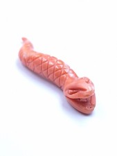 ANTICO CIONDOLO SERPENTE DI CORALLO ROSA PELLE D'ANGELO DI SARDEGNA CORALLO 